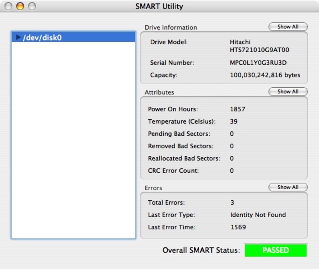 best tool for smart status mac hard drive